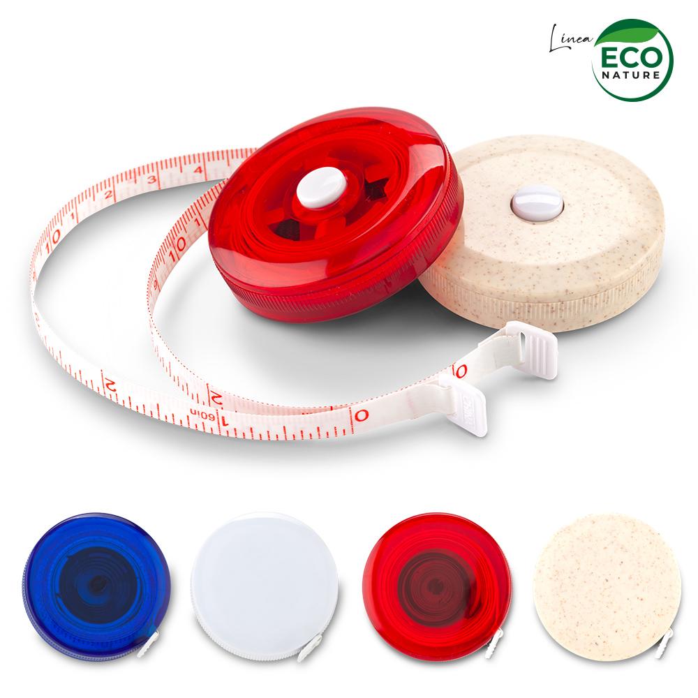 Metro retractil button Rojo Transparente front