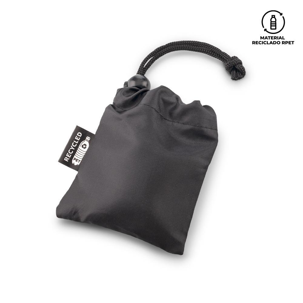 Poncho en bolsa rpet Negro miniatura 3