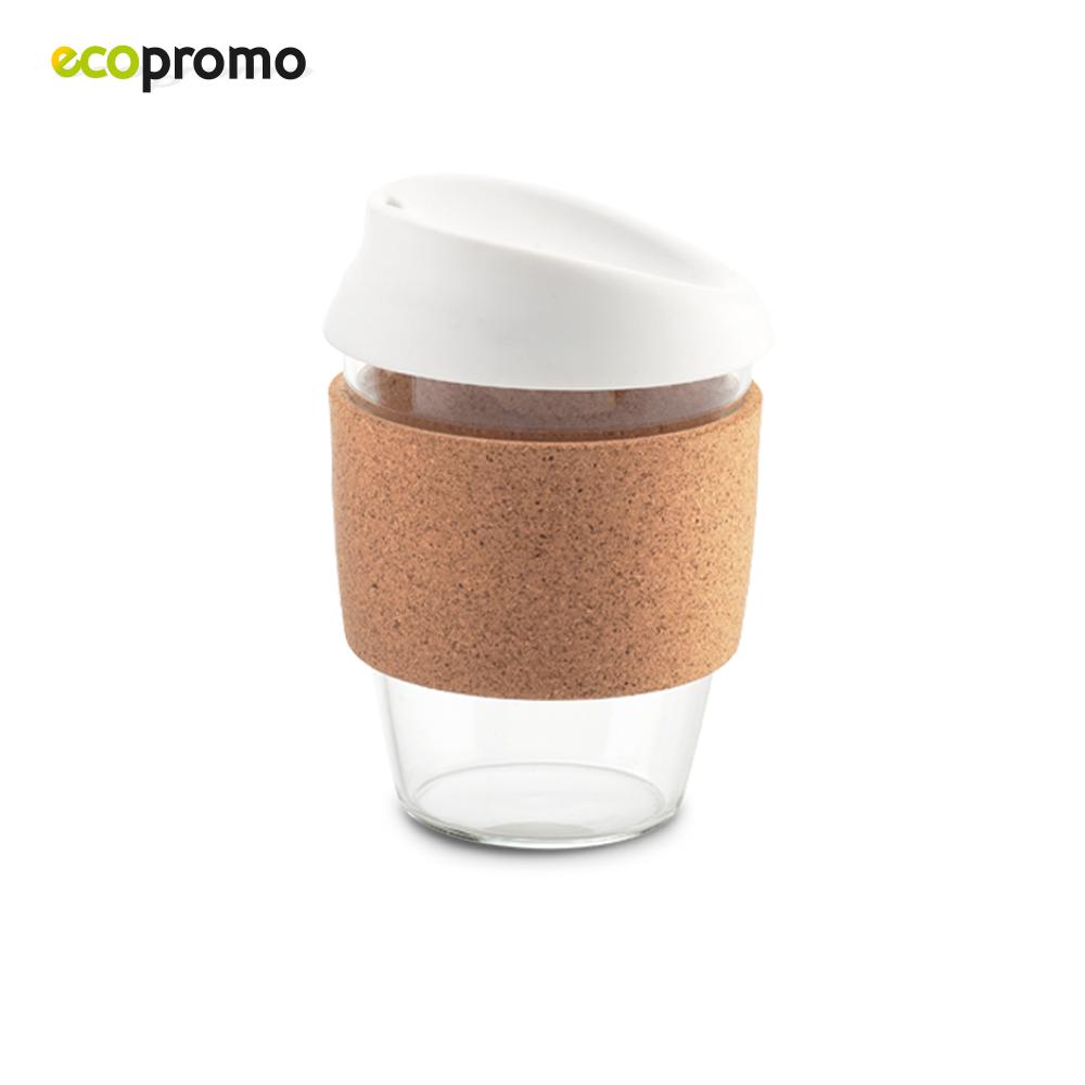 Taza en vidrio cork 350ml Blanco miniatura 5