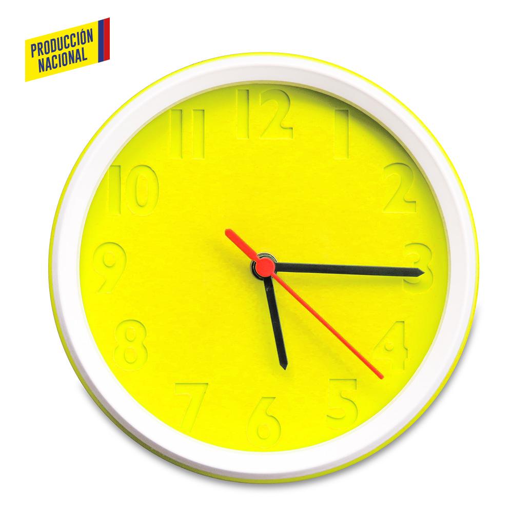 Reloj de pared colors - produccion nacional produccion nacional Amarillo miniatura 5