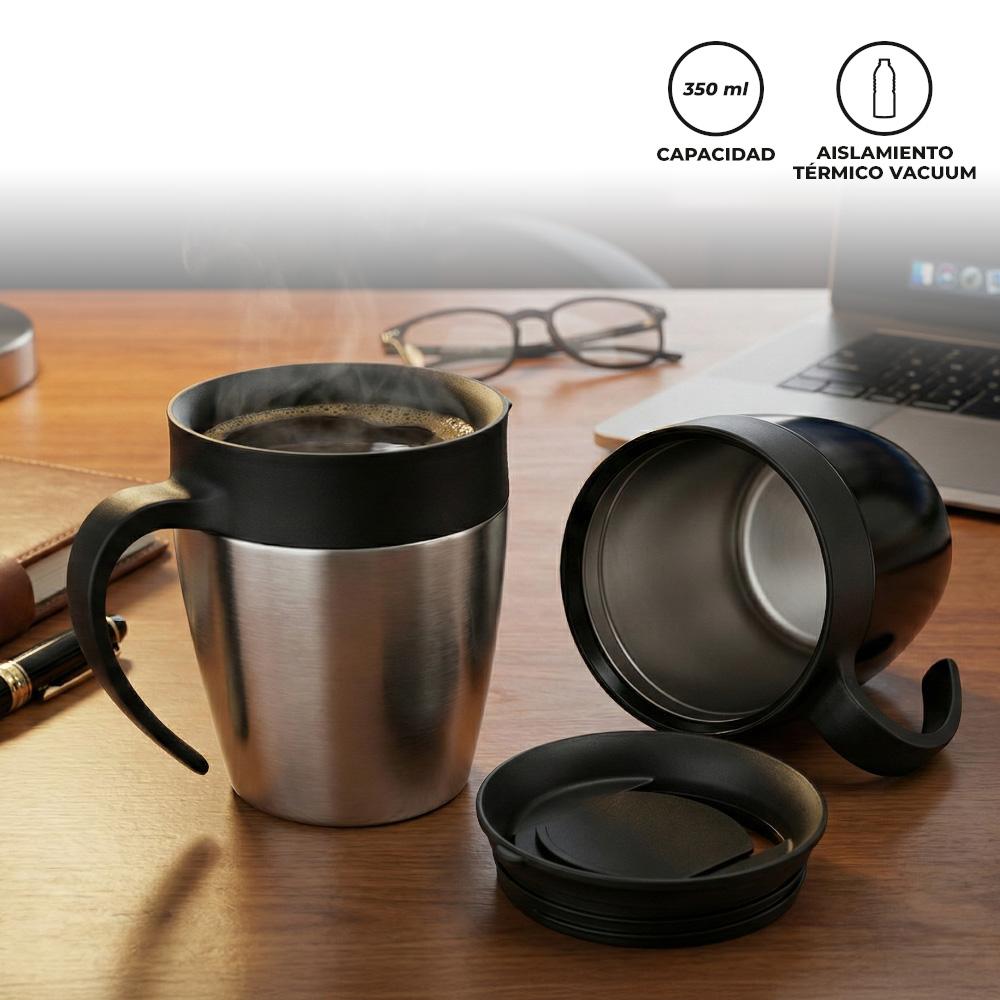 Mug metálico lume 350 ml nuevo Blanco miniatura 6
