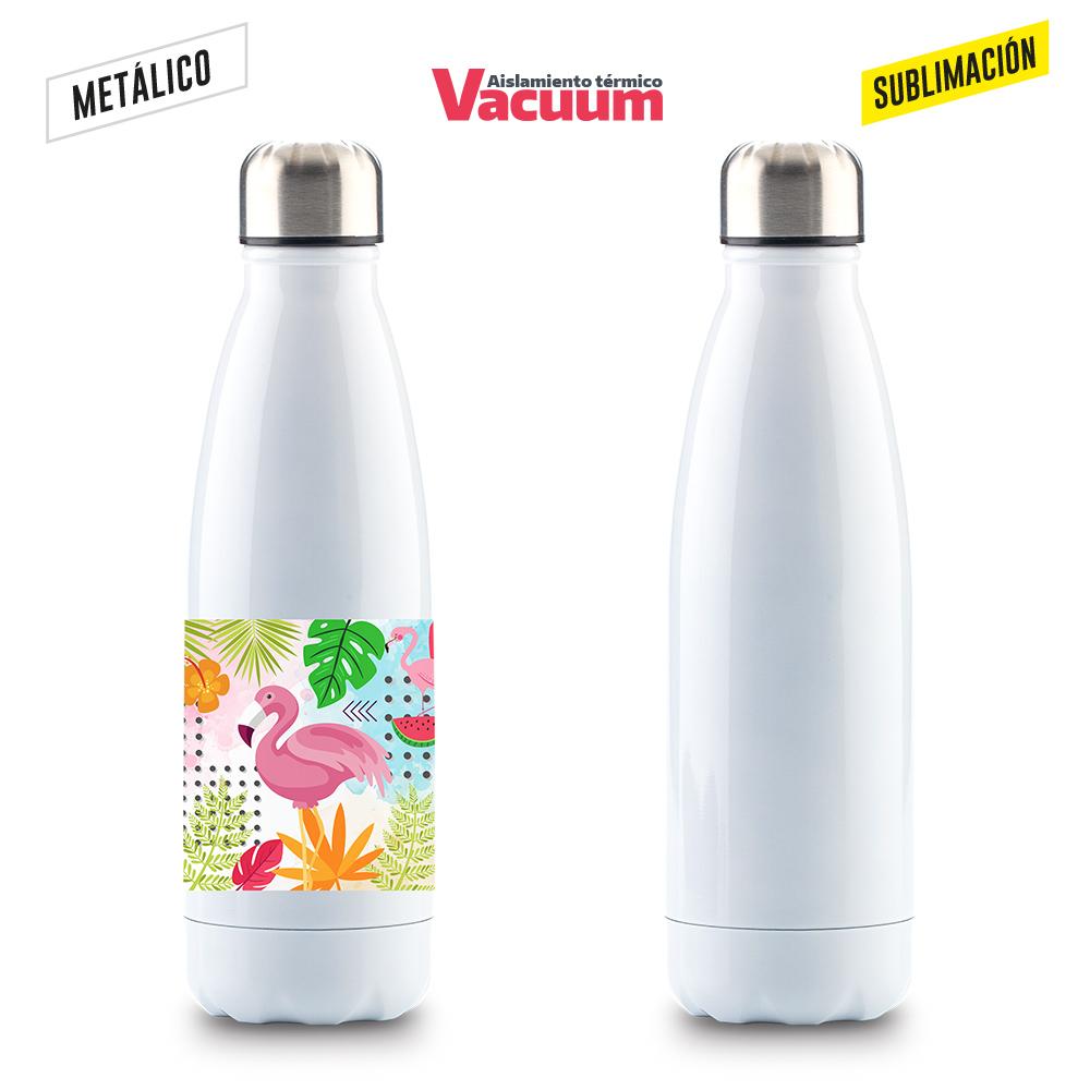 Botilito metalico para sublimacion wolfgang 500ml Blanco front