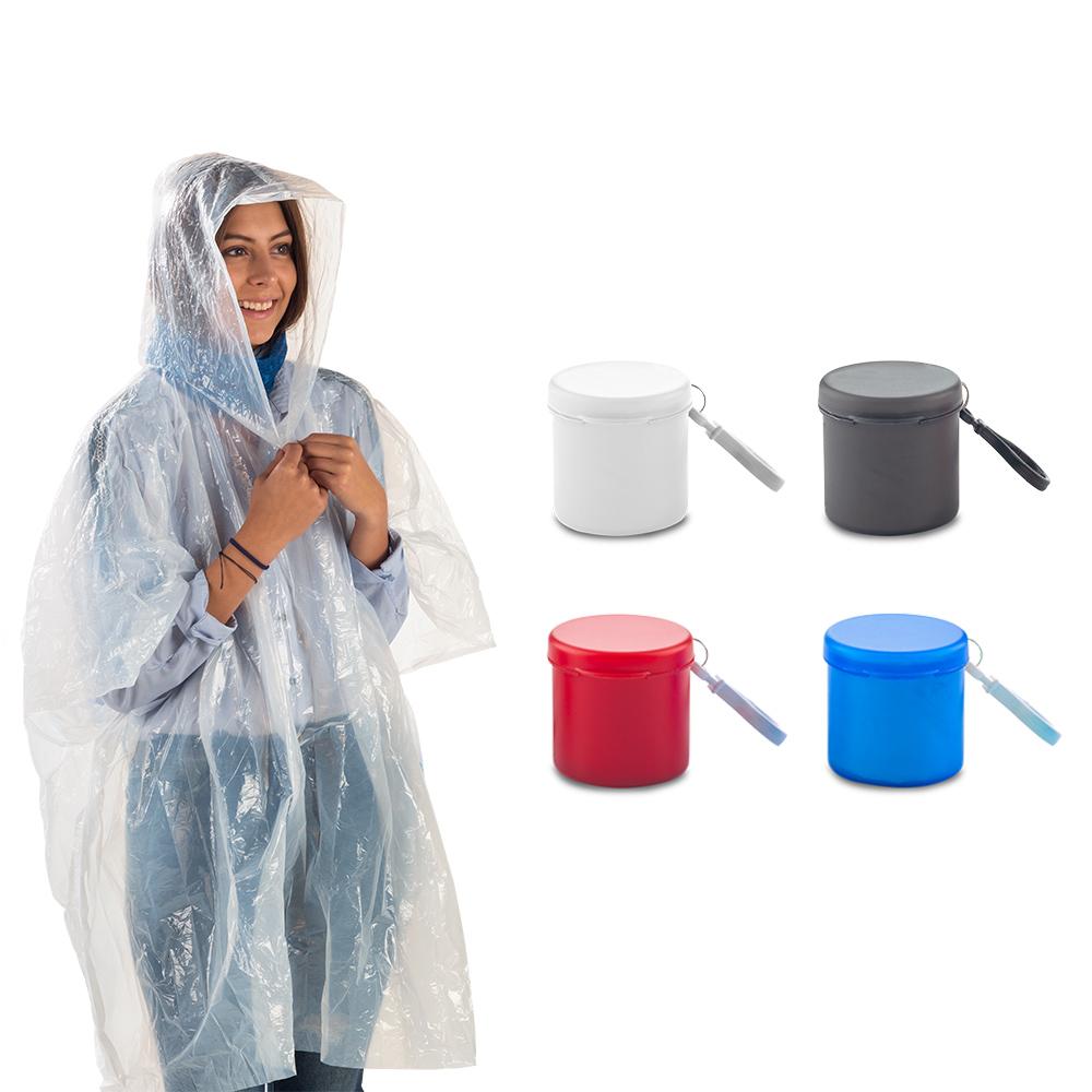 Capa poncho cylinder Blanco Transparente front