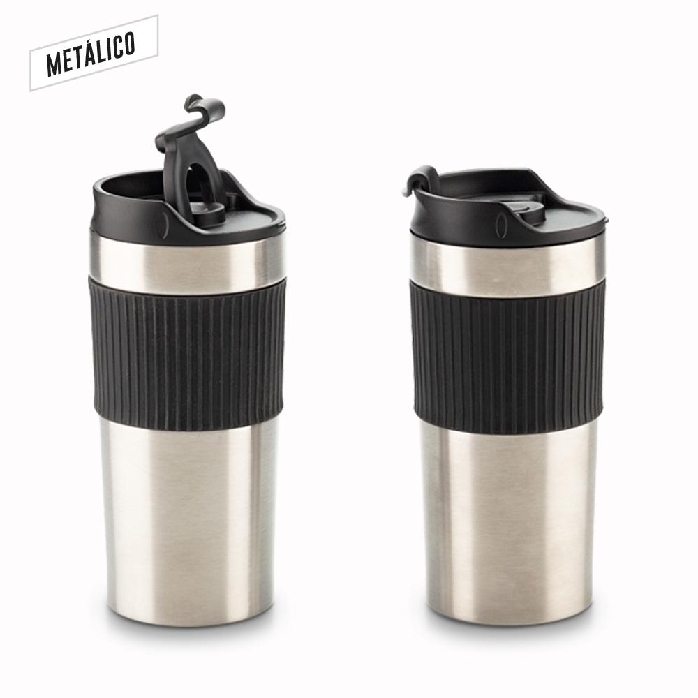 Mug metálico con prensa francesa 450ml SILVER miniatura 4