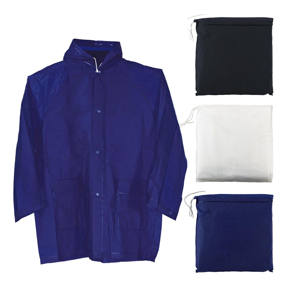 Abrigo impermeable Blanco Transparente front