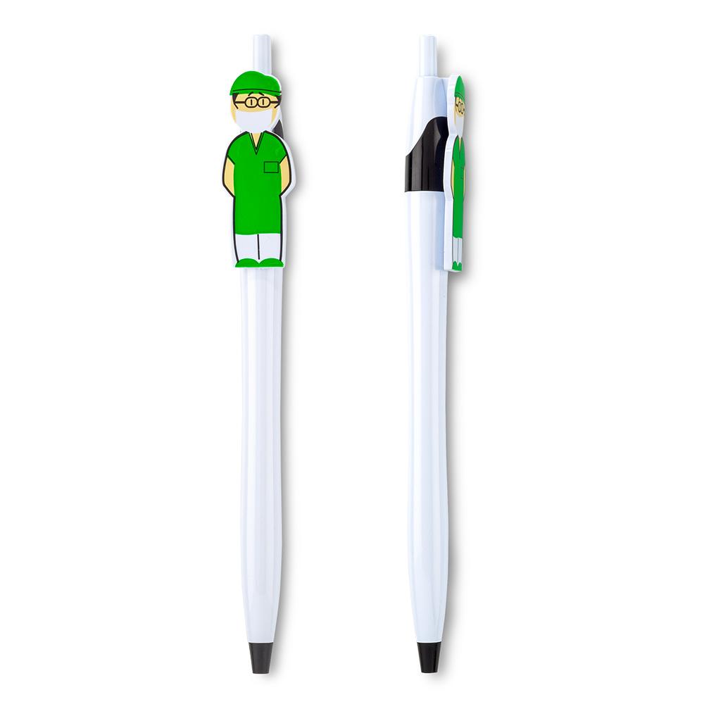 Boligrafo medic Cirujano clip verde miniatura 5
