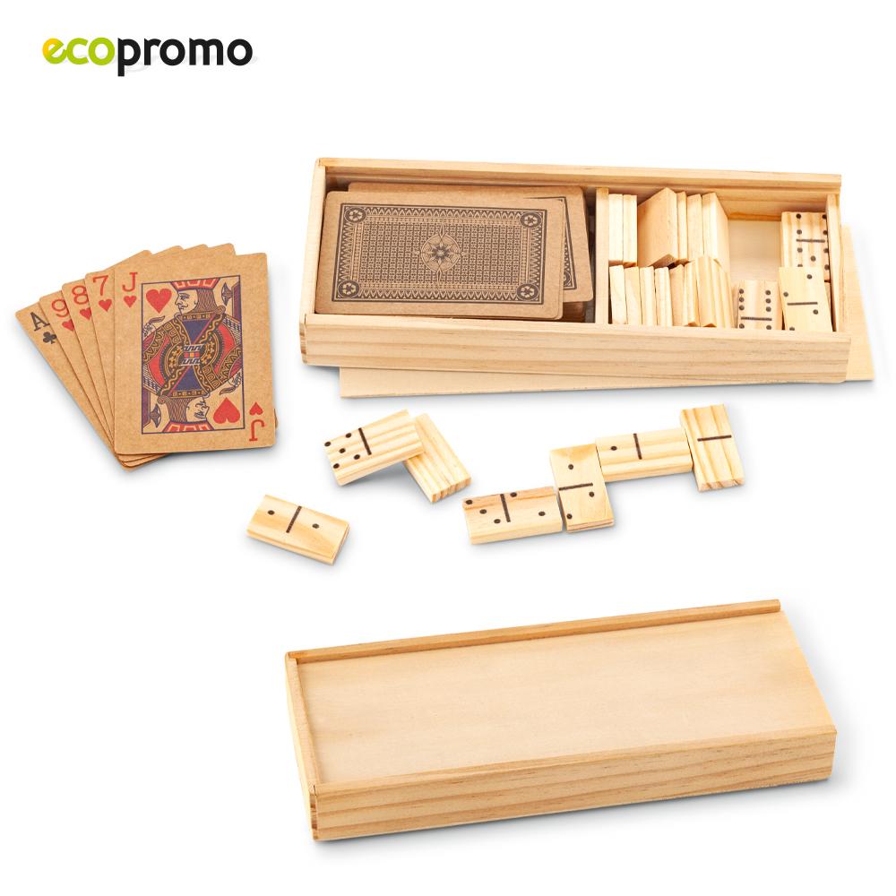Juego cartas y dominó eco Natural front