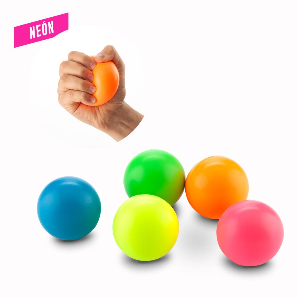 Bola antiestrés neón 6,7cm Azul Neon front