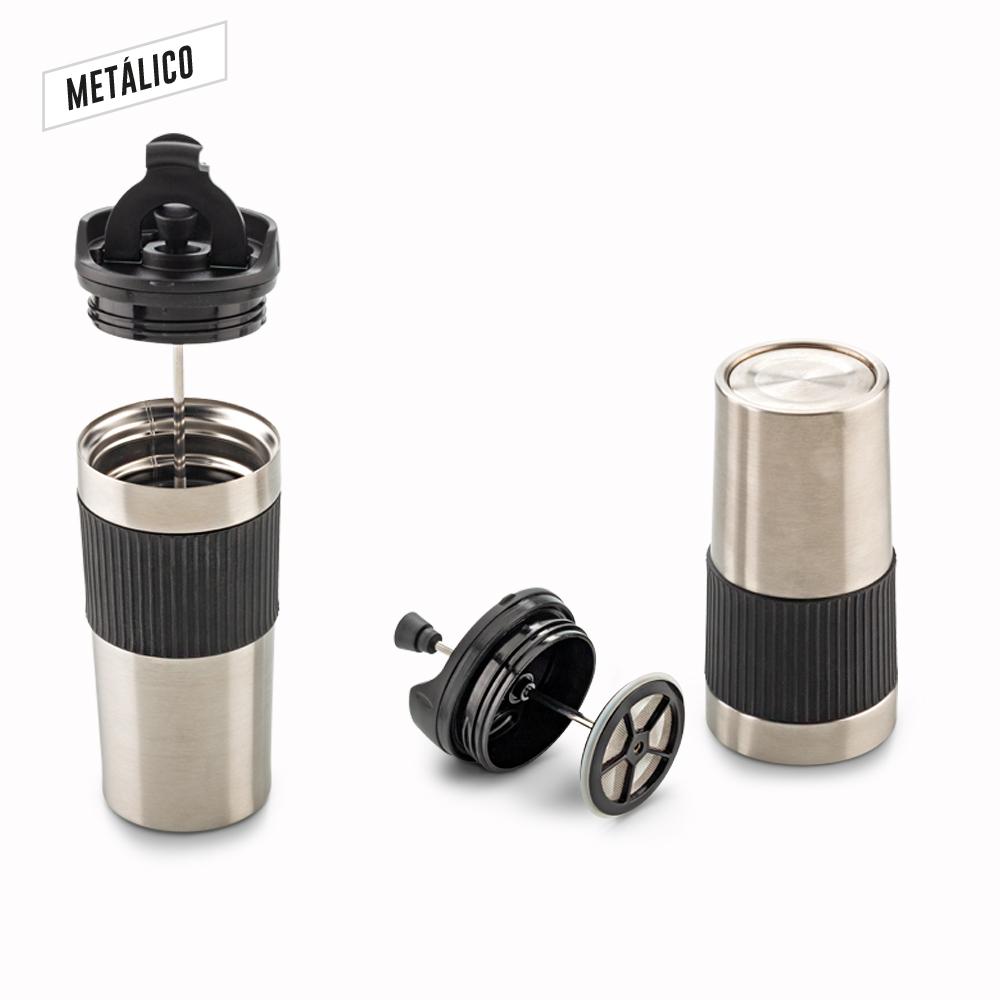 Mug metálico con prensa francesa 450ml SILVER miniatura 3