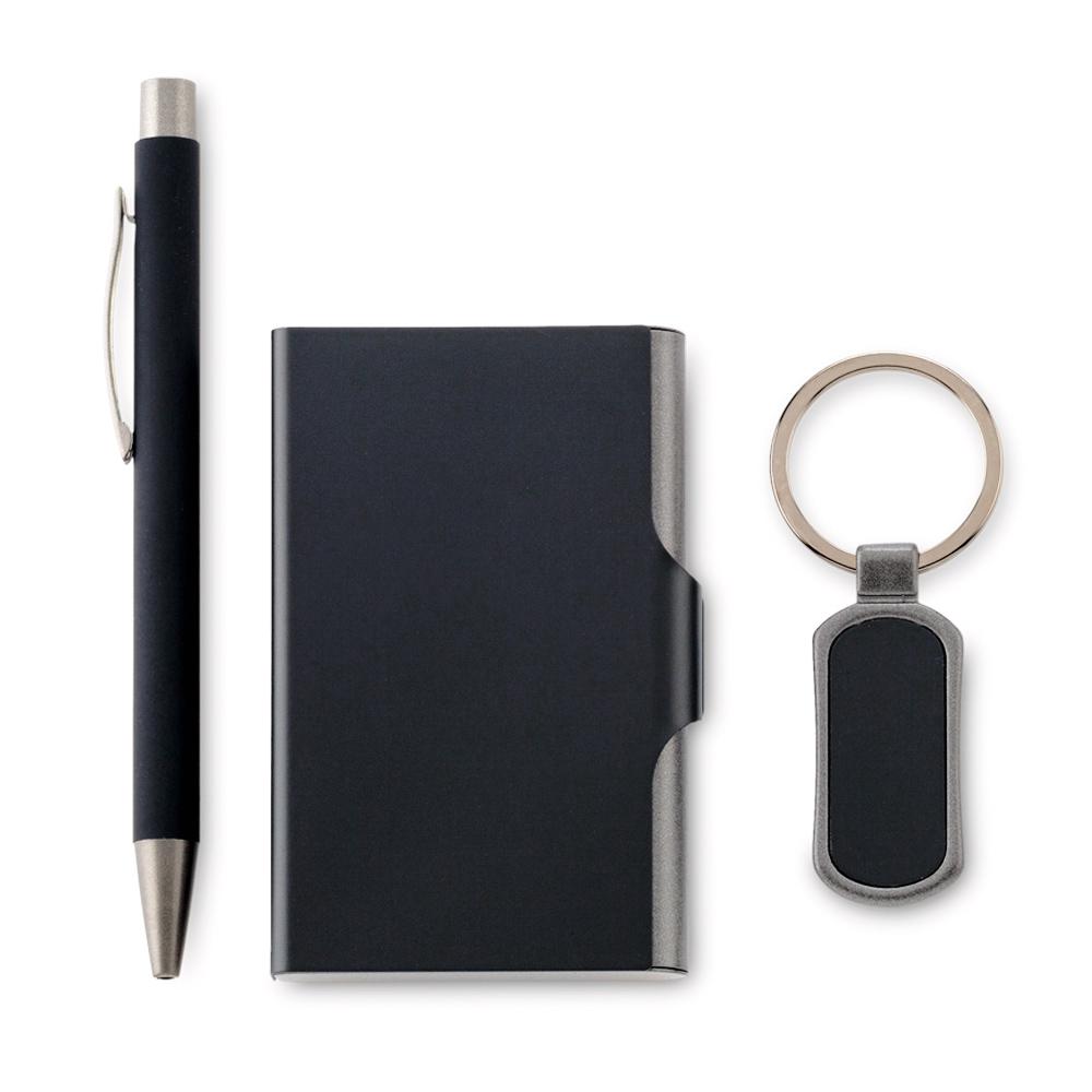 Set de llavero y portatarjetas ml-372 - oferta oferta Gris miniatura 7