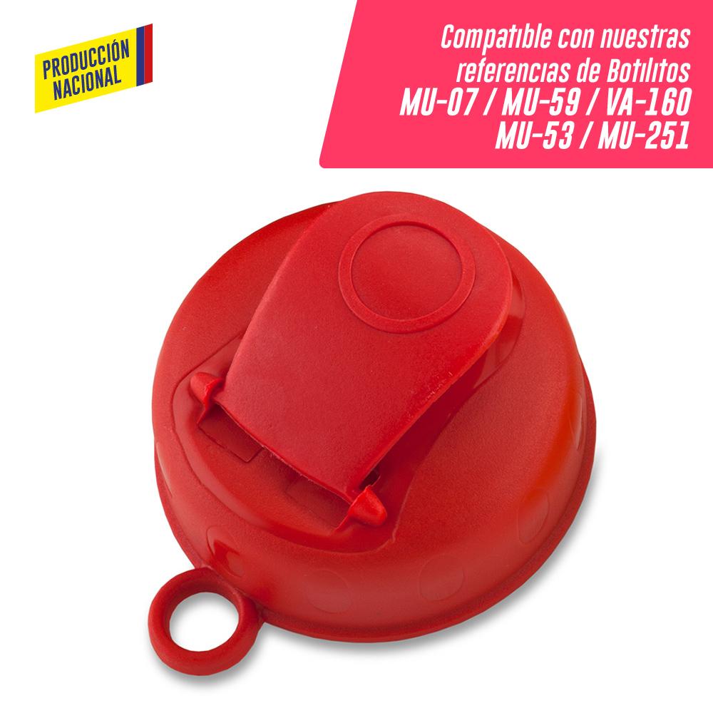 Tapa pestaña para botilito mu-07 - mu-59 produccion nacional Blanca miniatura 9