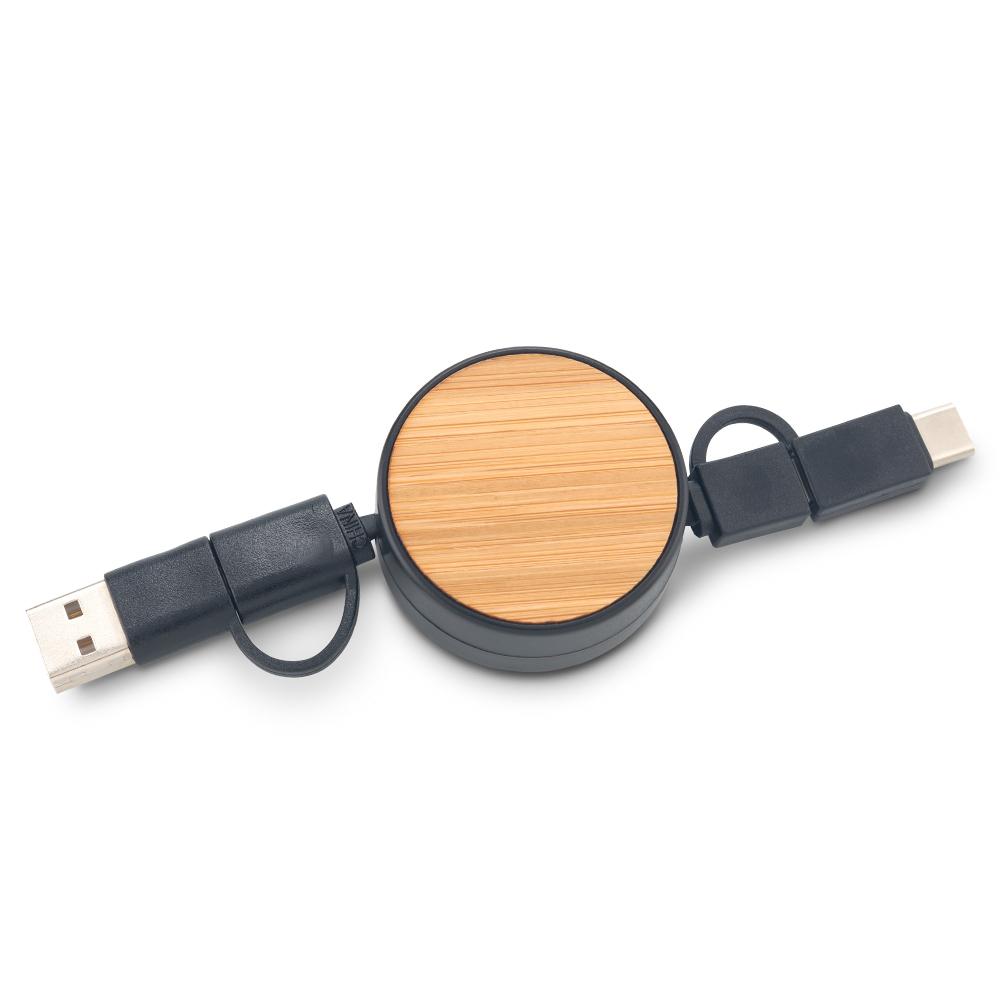 Cable multicargador bamboo Negro-bamboo miniatura 3