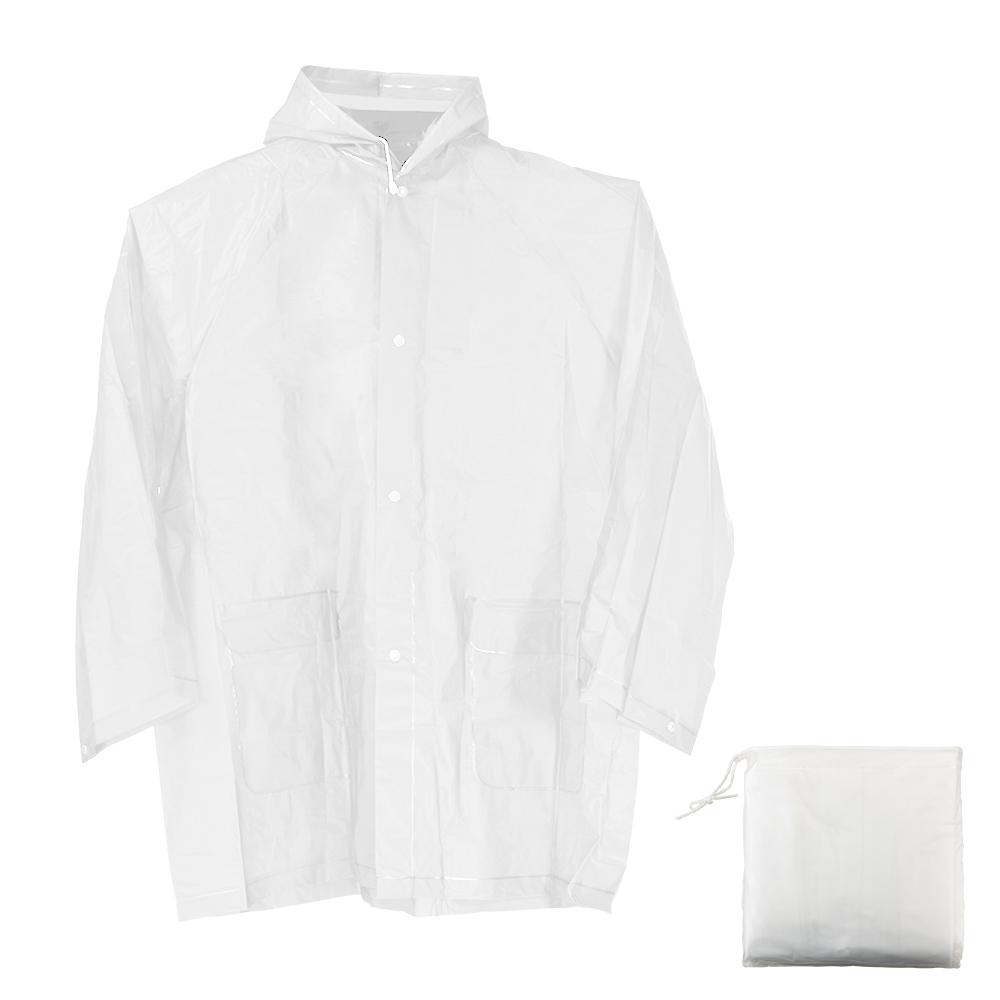 Abrigo impermeable Blanco Transparente miniatura 5