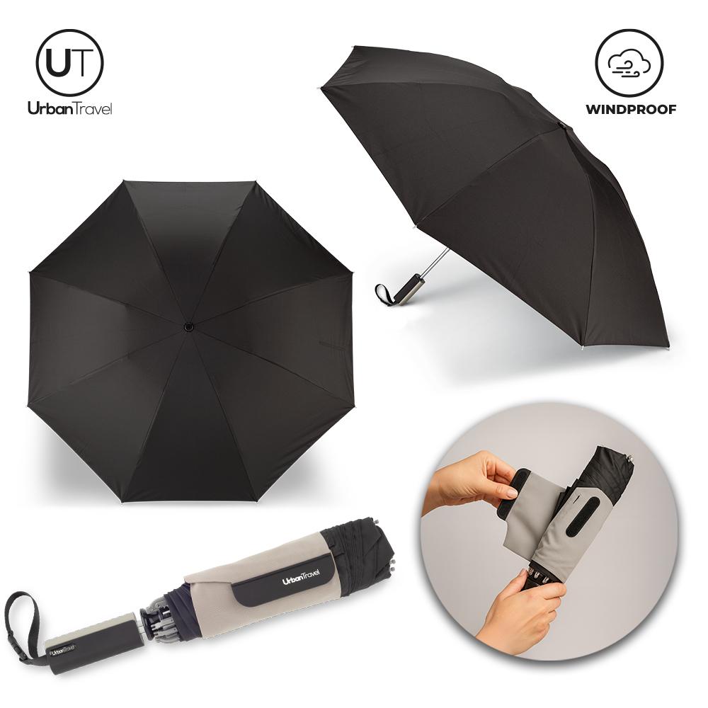 Paraguas easyroll 23 urban travel Negro-Gris front