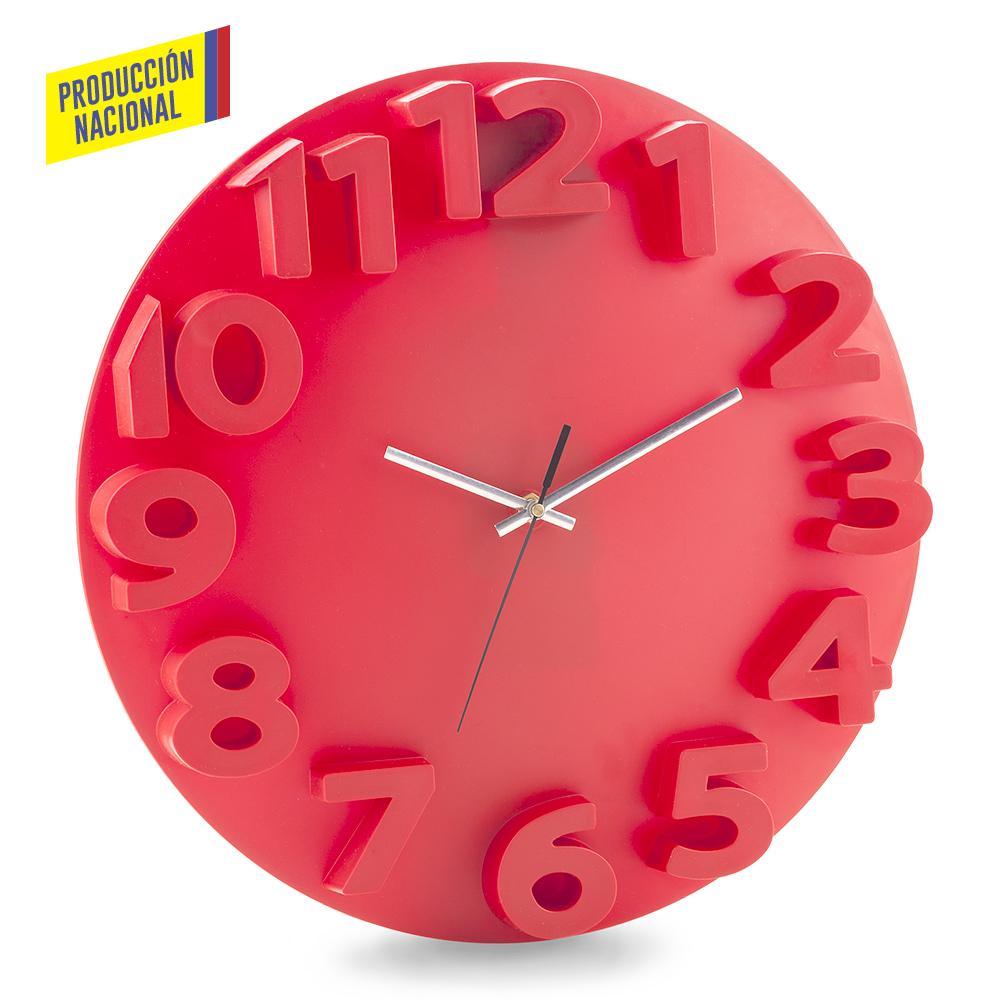 Reloj de pared tempo - produccion nacional produccion nacional Rojo miniatura 7