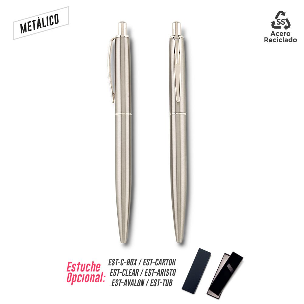 Boligrafo foster Silver front