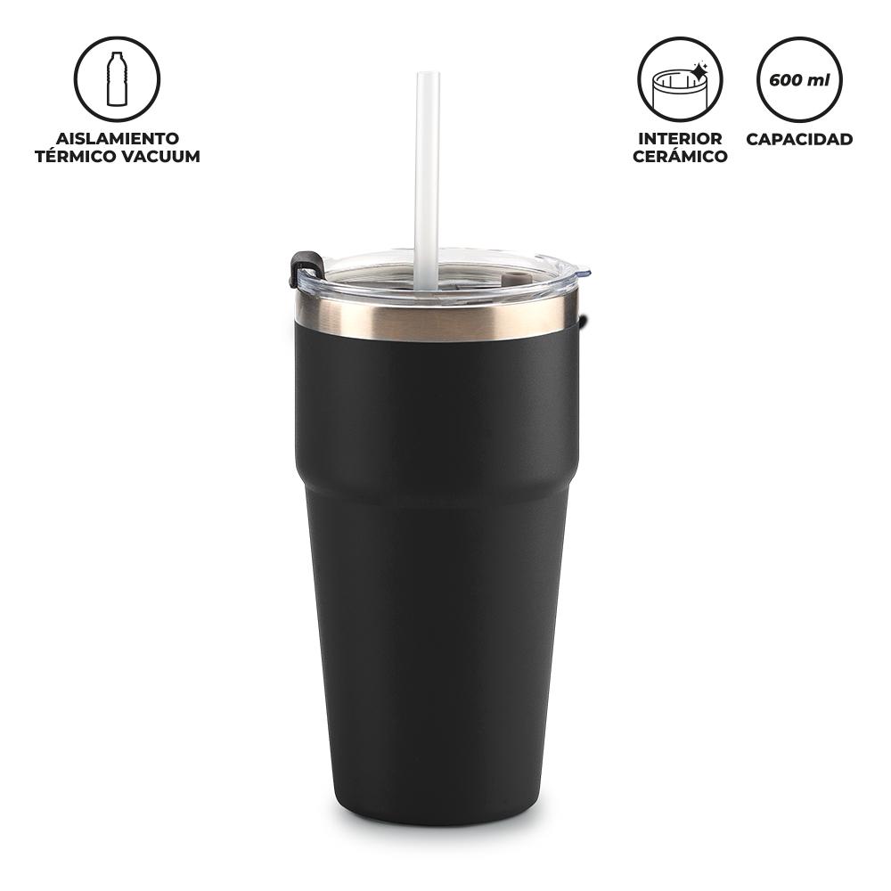 Mug metalico lumix 600 ml Negro miniatura 4