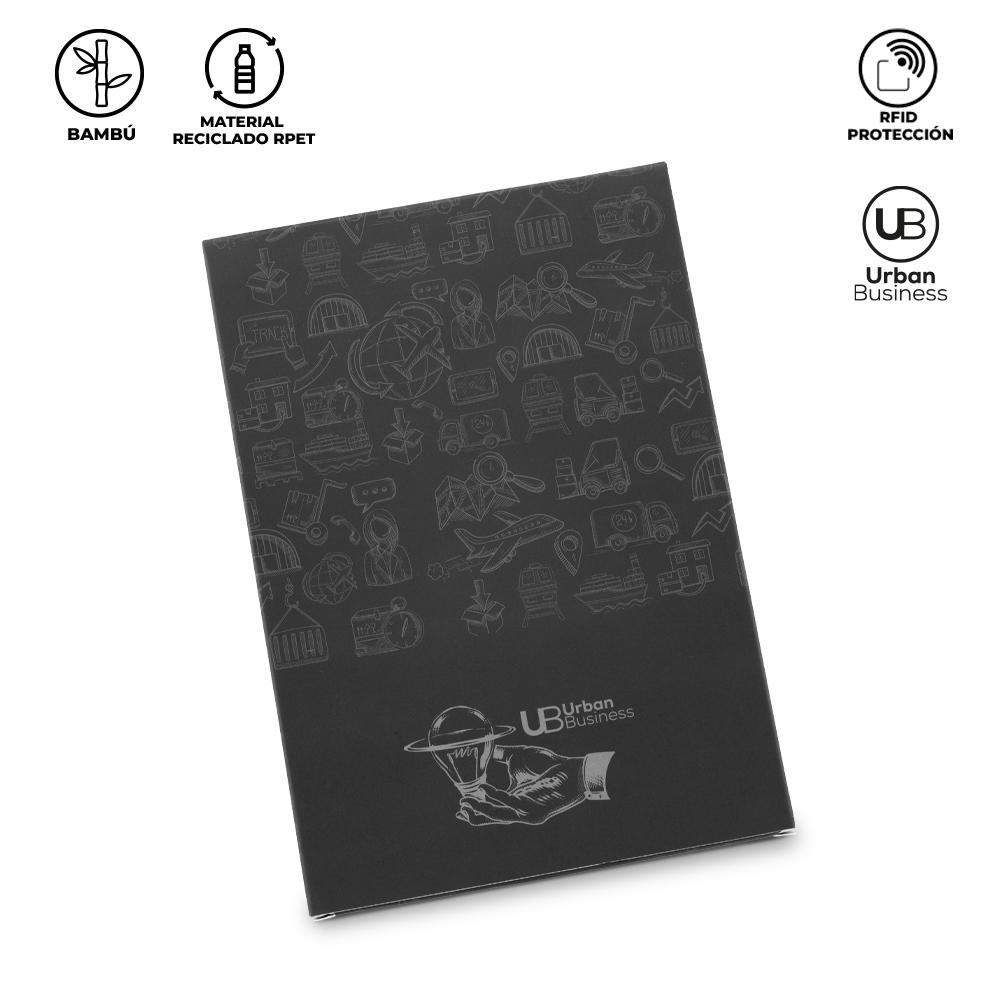 Libreta multifuncional rpet bamboo urban business Gris-Bambú miniatura 5