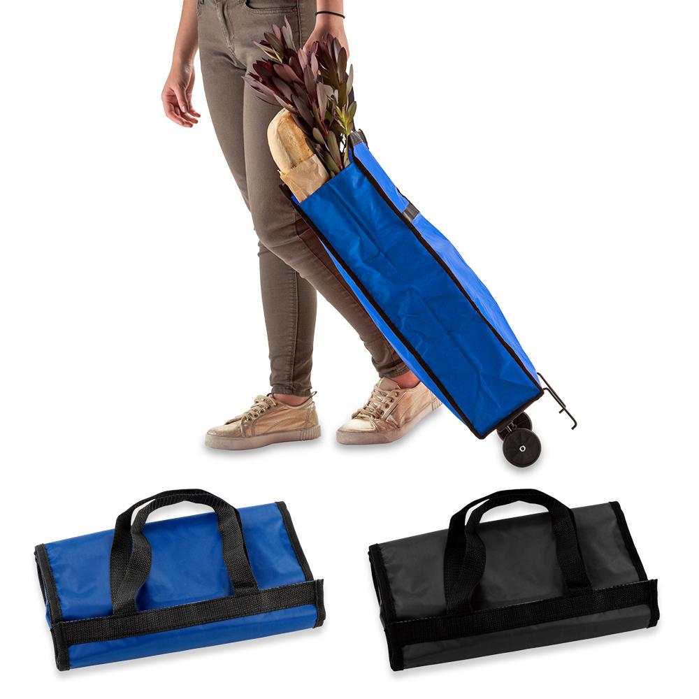 Carrito shopping bag plegable Azul rey front