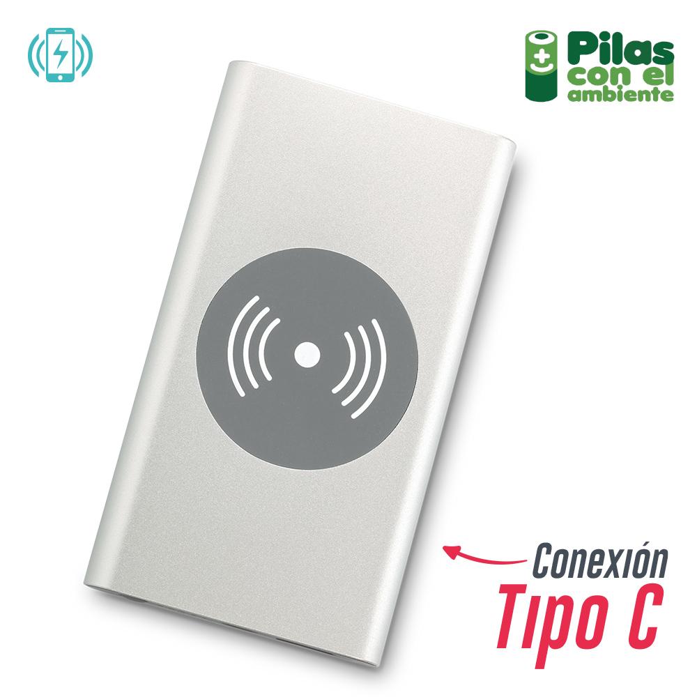 Pila recargable con cargador inalambrico 4000mah Silver miniatura 3