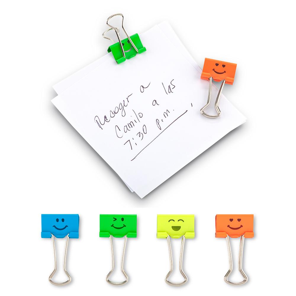 Set de clips smiley faces Surtido x 4 unidades front