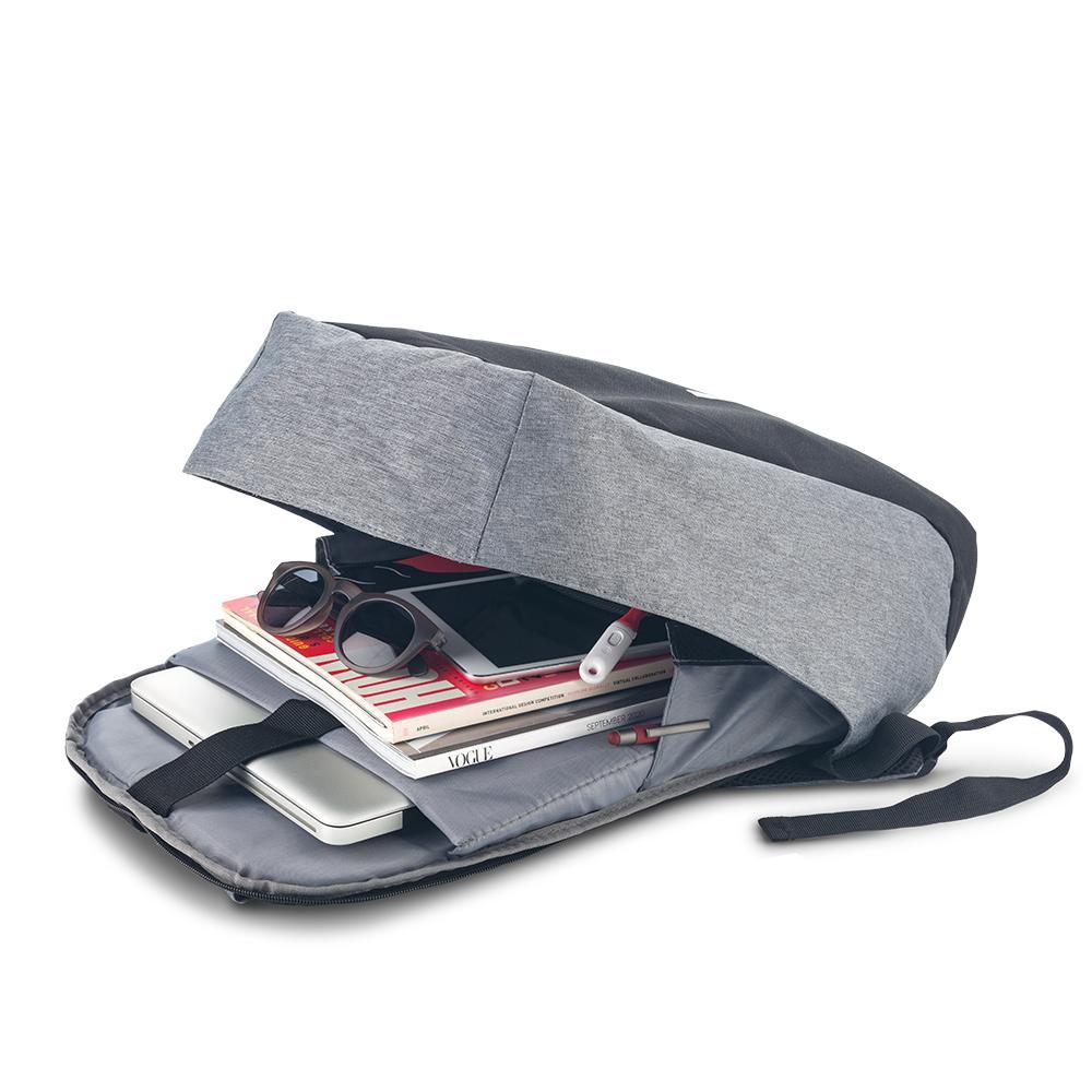 Morral backpack antirrobo sencillo armor ii Negro-gris miniatura 4