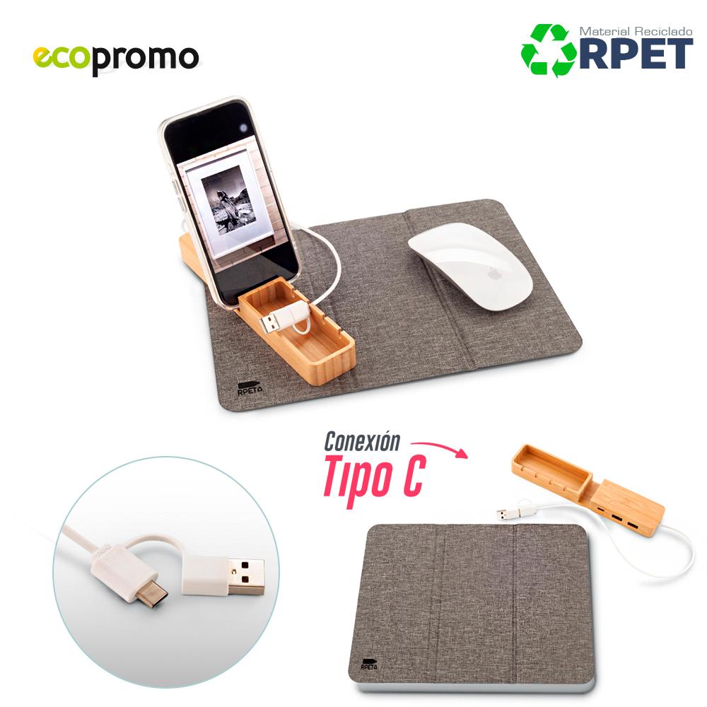 Mouse pad organizer eco Gris front