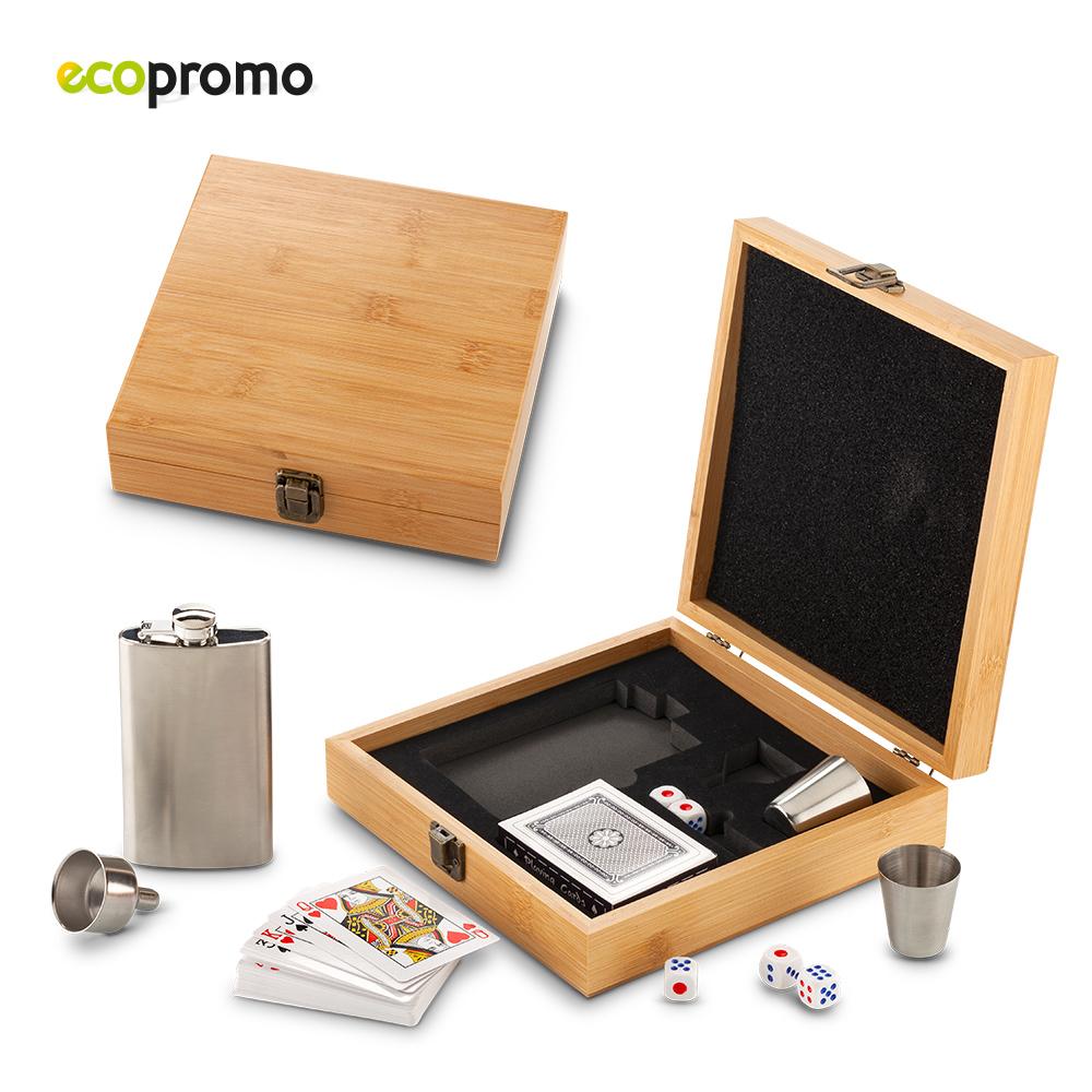 Set de licorera con juegos Bamboo front