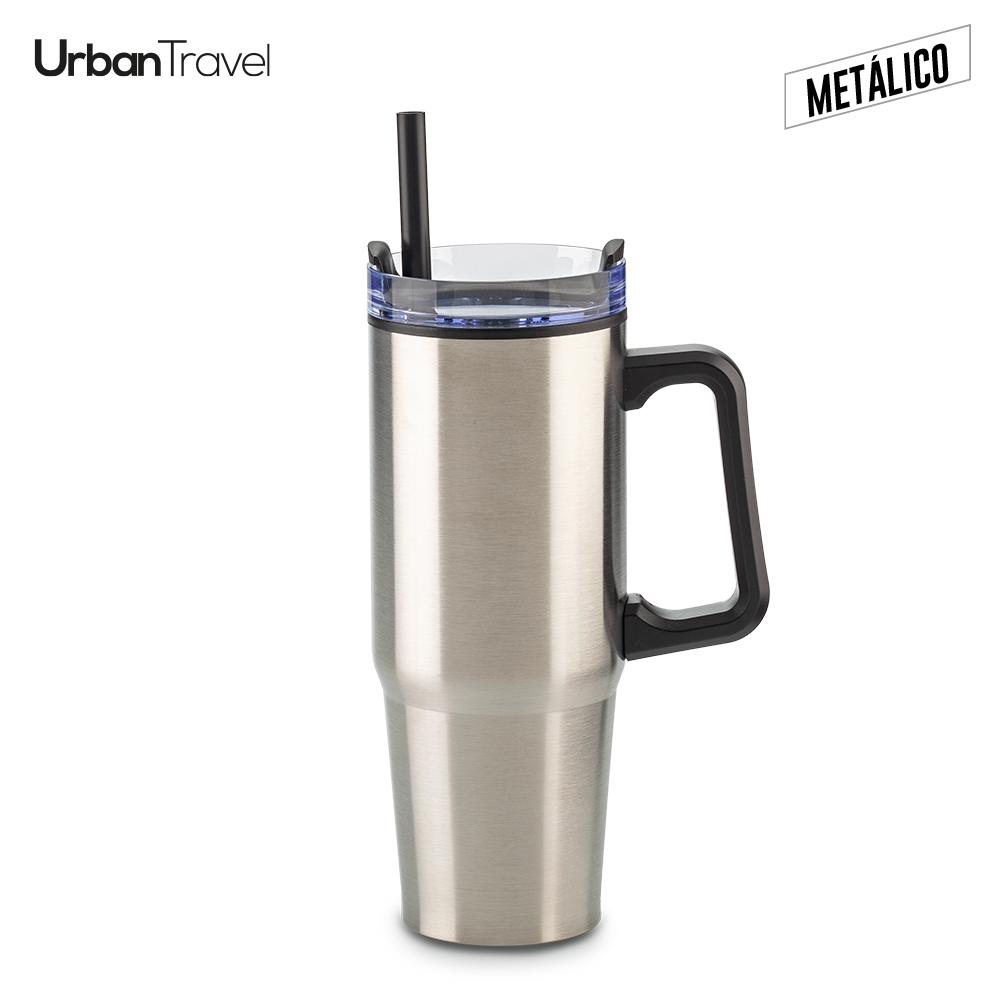 Mug metálico y plástico chester urban travel 900ml Silver miniatura 6