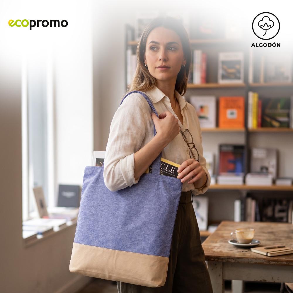 Bolsa en algodón ecopack nuevo Azul miniatura 5