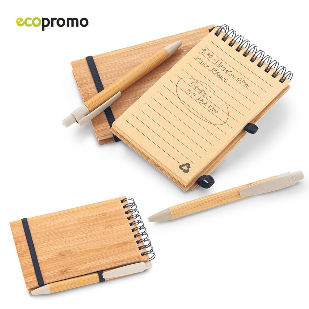 Libreta con boligrafo bamboo Bamboo front