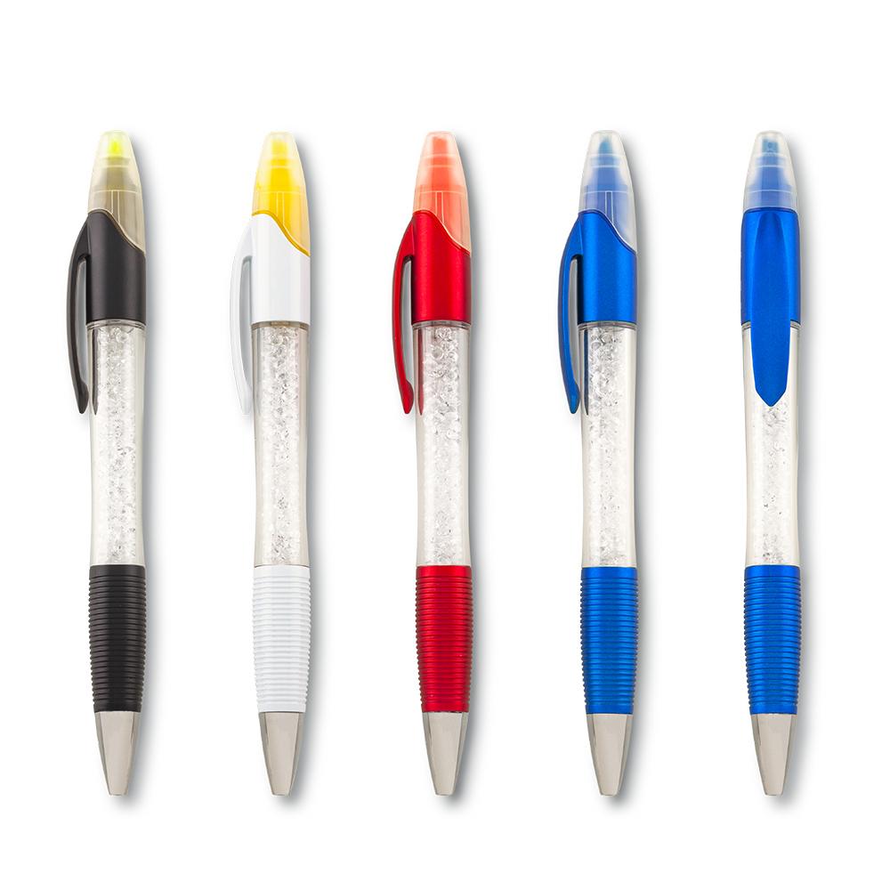 Boligrafo crystal 2-1 - oferta oferta Azul - Azul front
