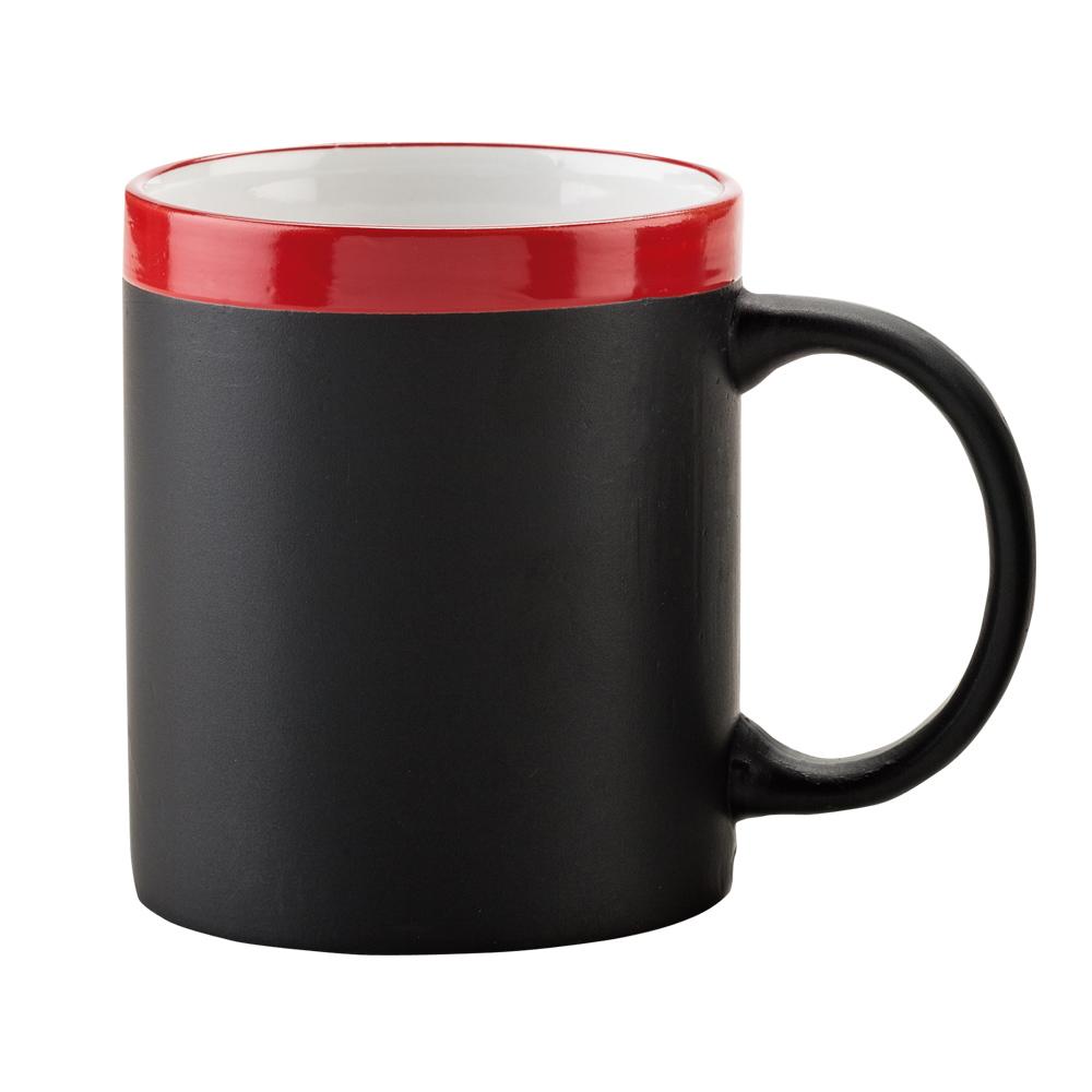 Mug ceramica tablero 11oz con tiza Negro-rojo miniatura 5