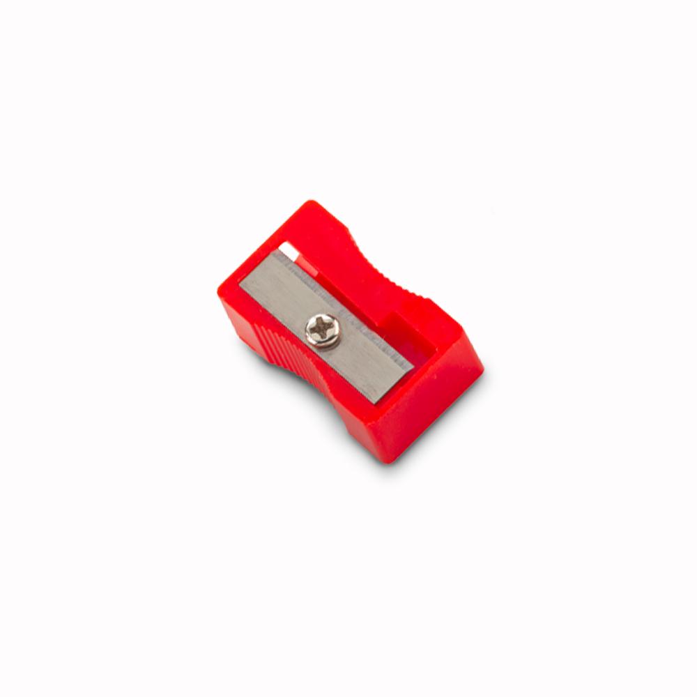 Tajalápiz plástico school Blanco miniatura 4