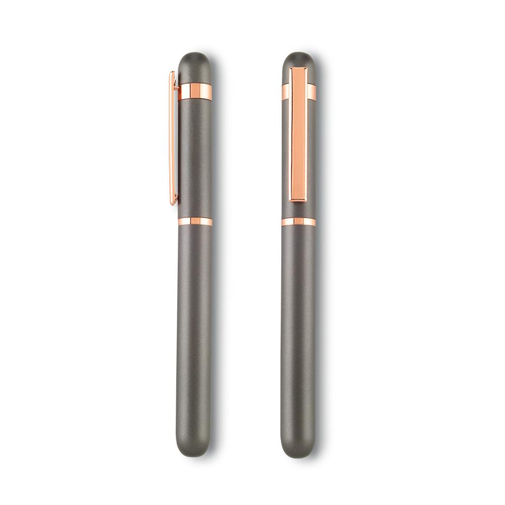 Boligrafo roller delphi Gris - Rosado miniatura 3