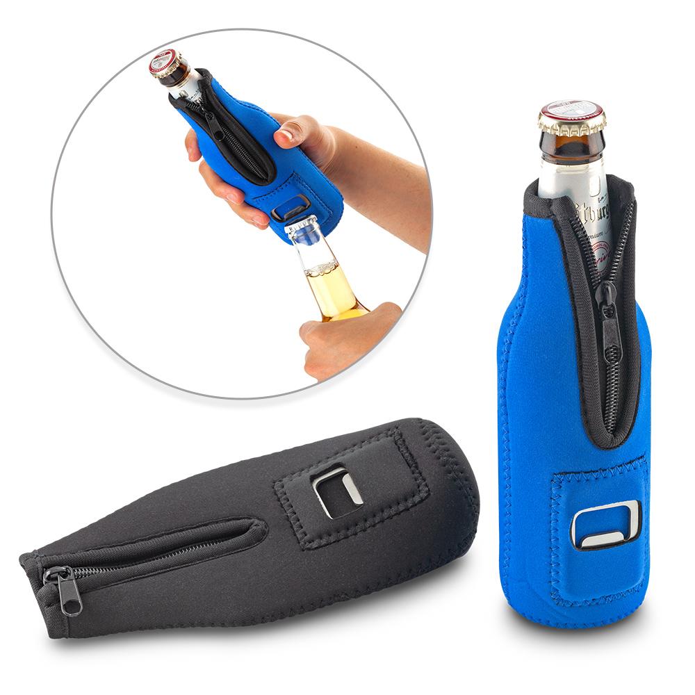 Funda portabotella con destapador oferta oferta Azul royal front