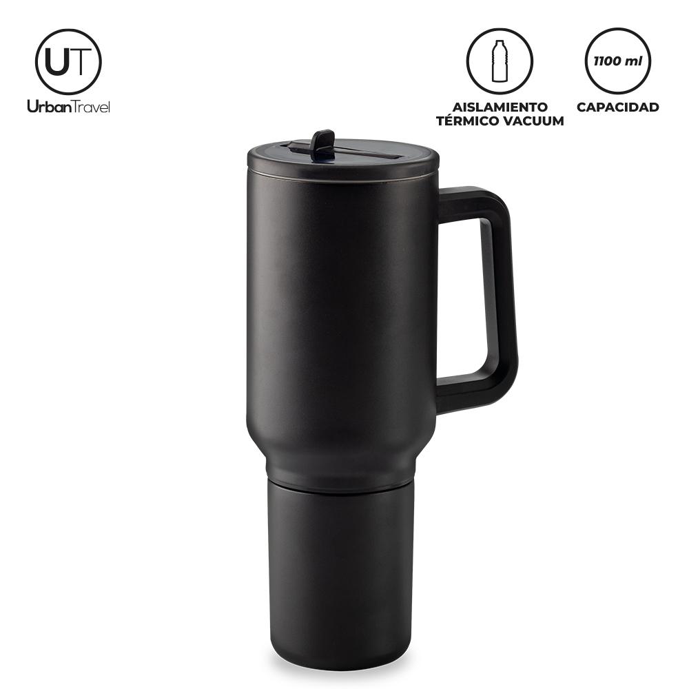 Mug metálico camper urban travel 1100 ml Negro miniatura 4