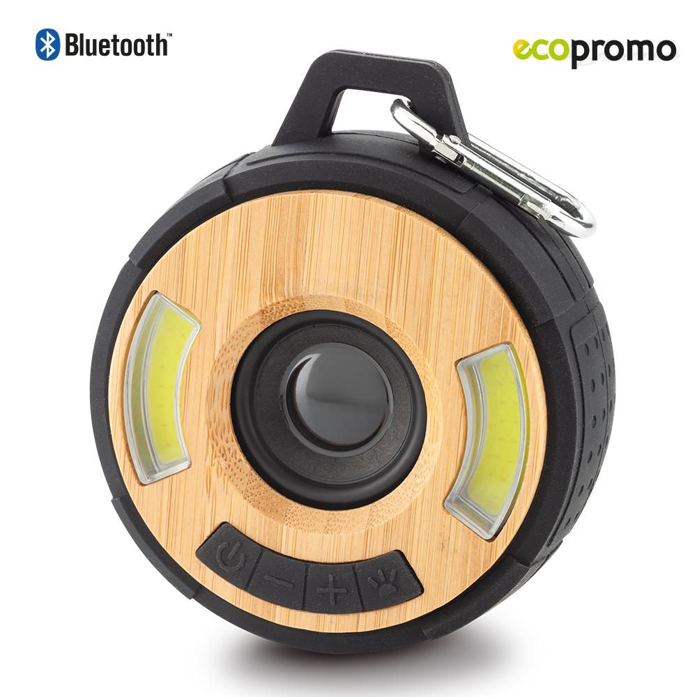 Speaker bluetooth con luz emergency Negro-bambú miniatura 3