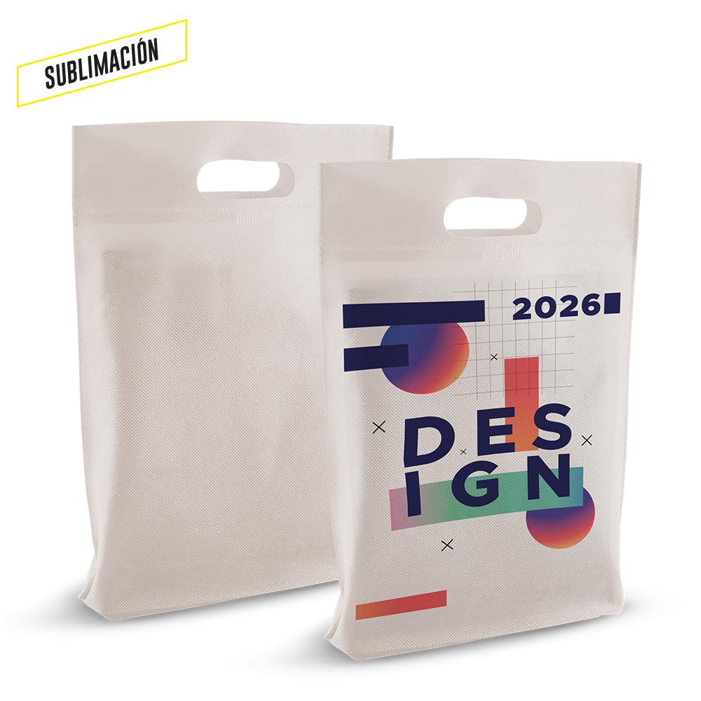 Bolsa en cambrel con fuelle para sublimación nuevo Blanco front
