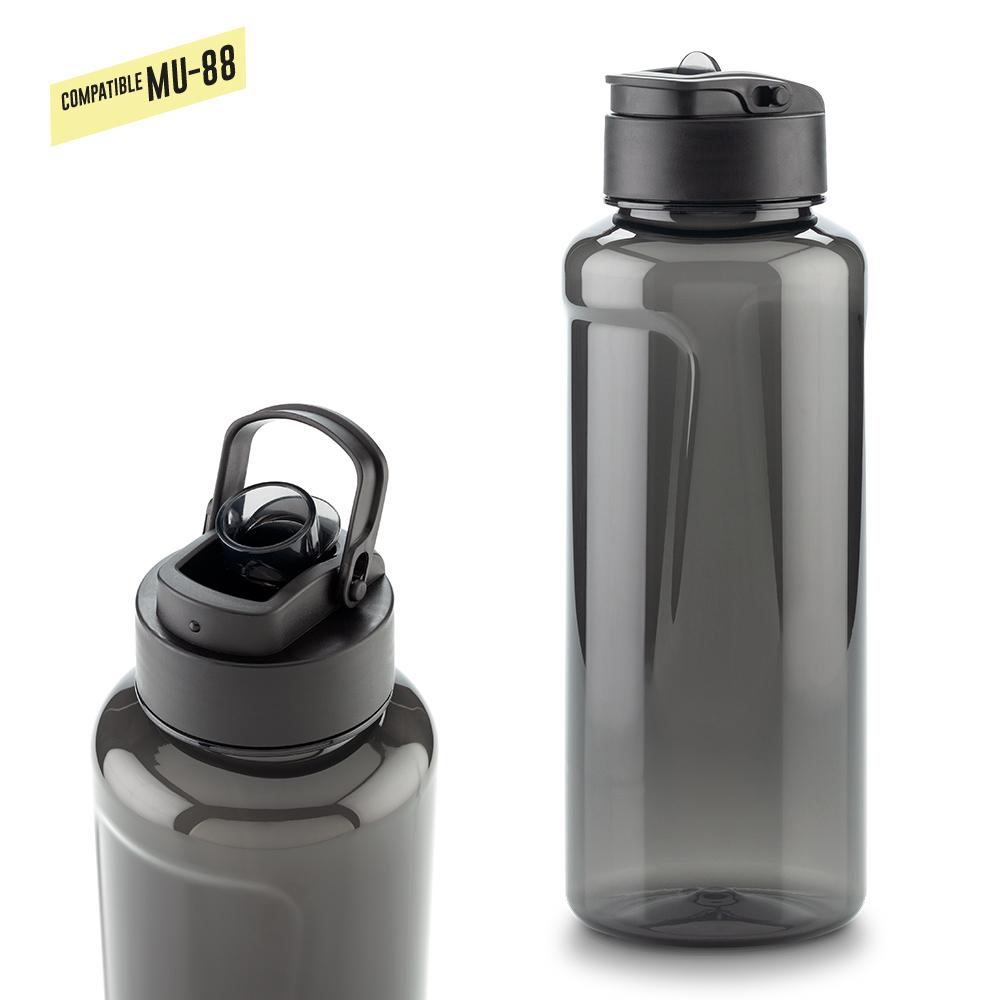Botilito plastico biggy 1500ml Negro transparente front