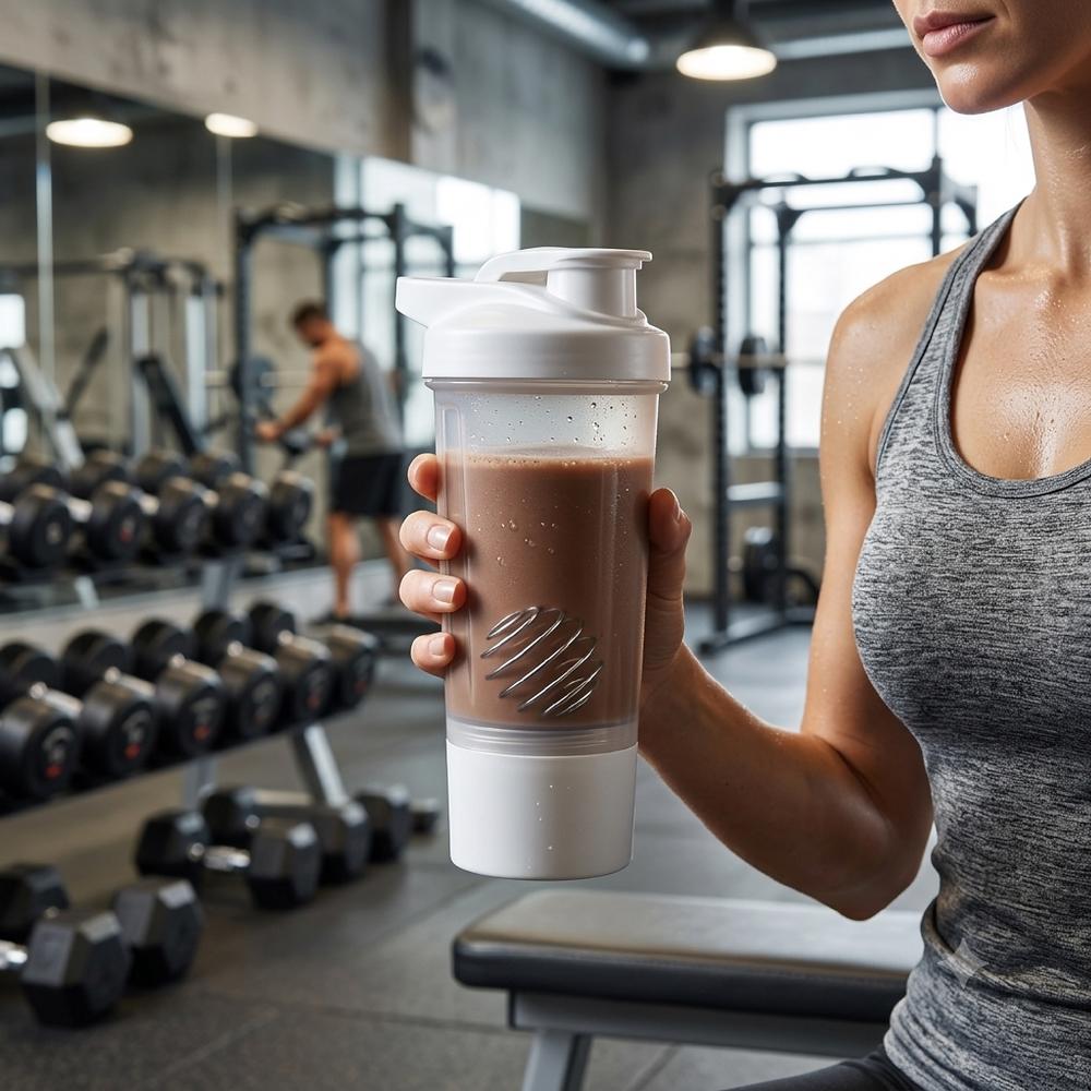Mug shaker protein 400ml nuevo Blanco miniatura 5