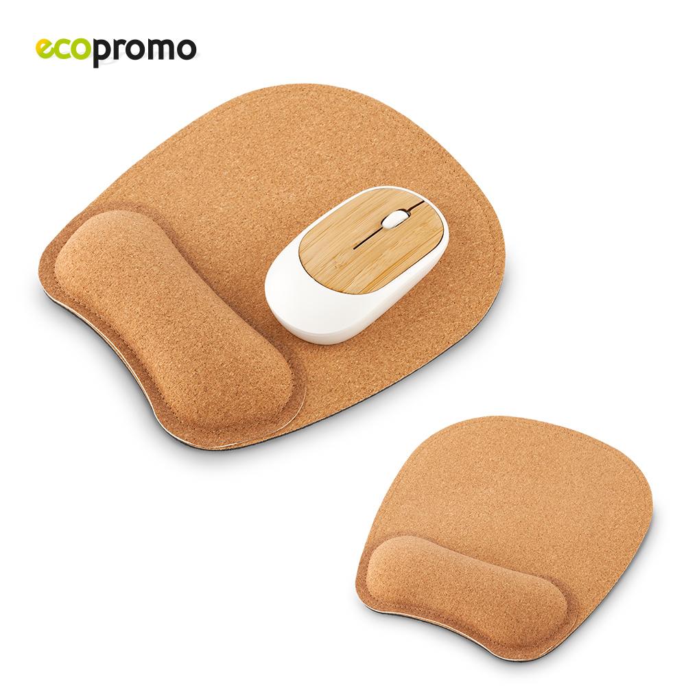 Mouse pad cork con apoya munecas Corcho front