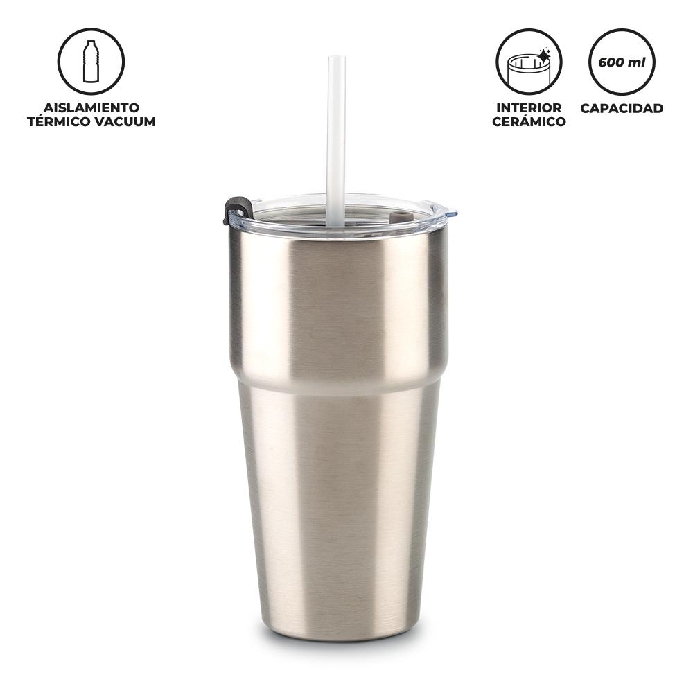 Mug metalico lumix 600 ml Negro miniatura 5