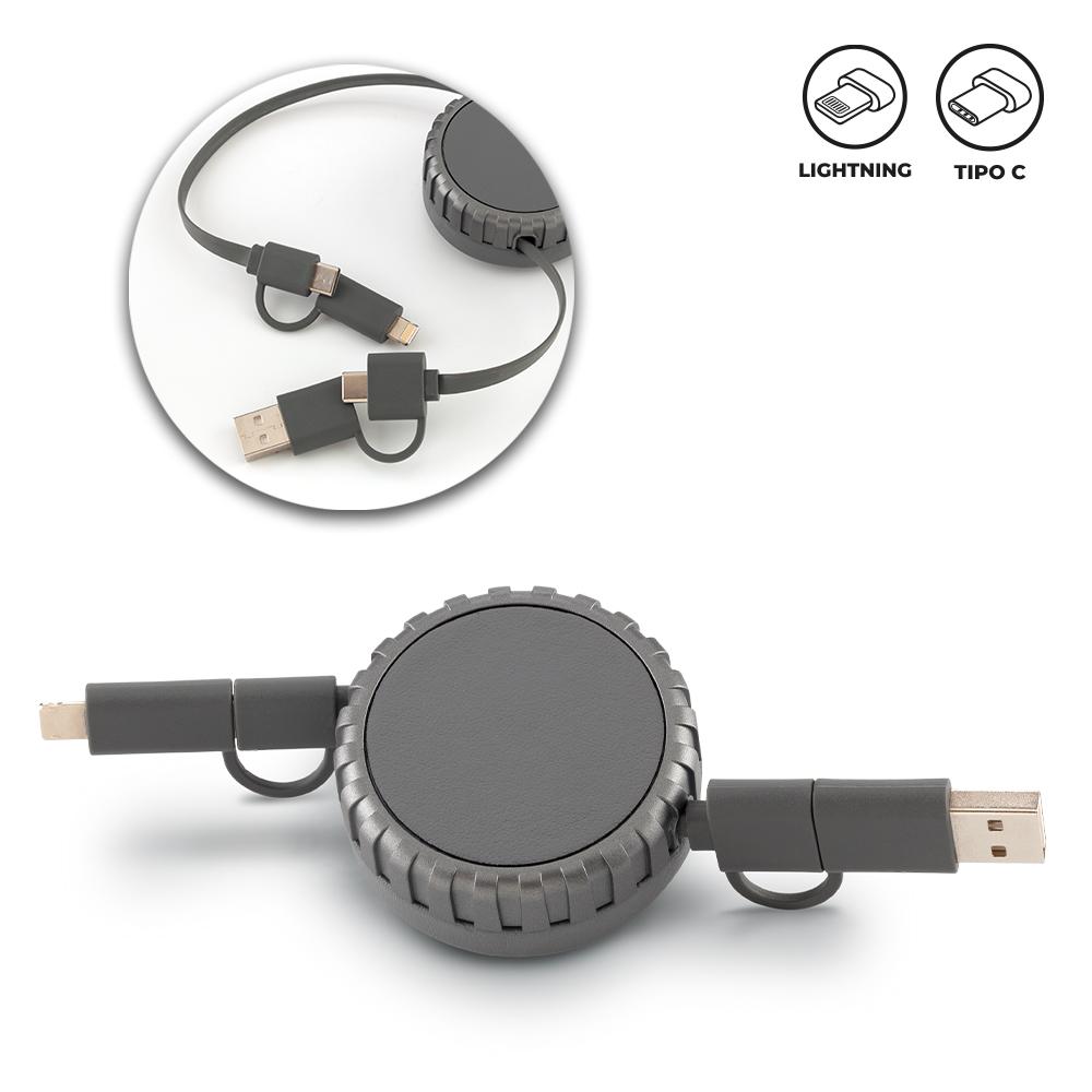 Cable multicargador voss Gris miniatura 3