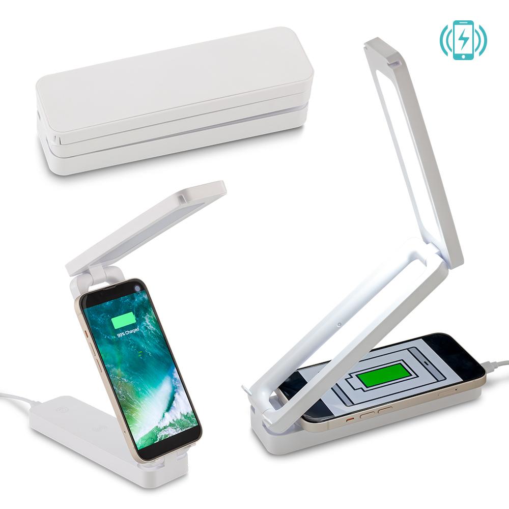 Cargador inalambrico con lampara flex - oferta oferta Blanco front