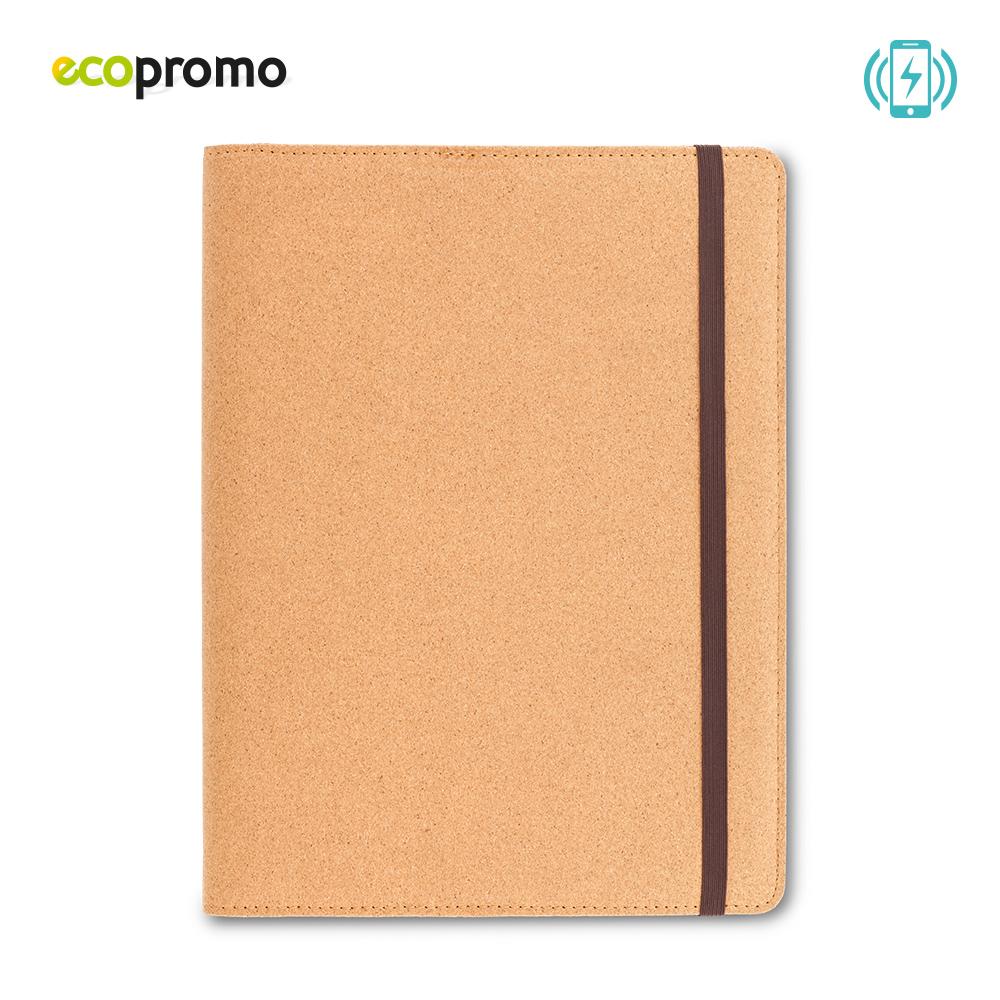 Carpeta folder con cargador inalambrico cork Natural miniatura 4