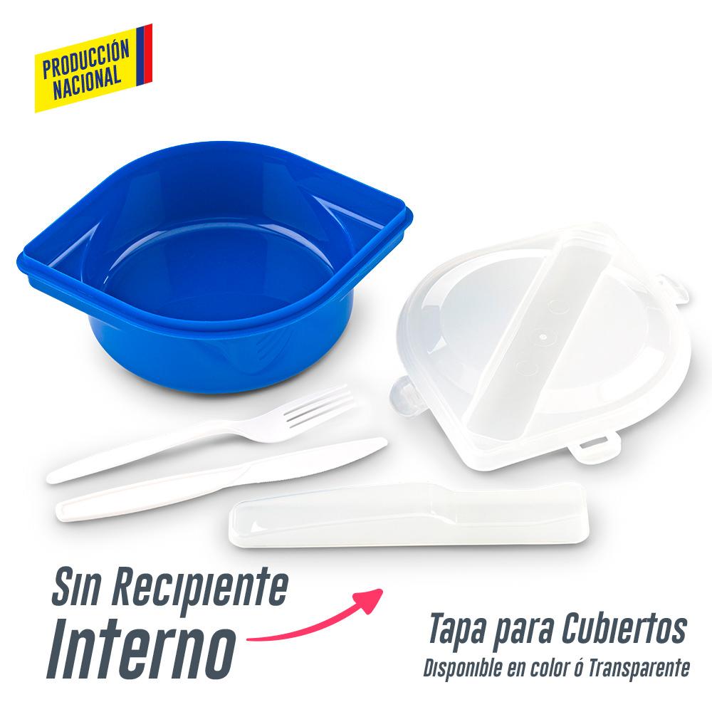 Portacomidas con cubiertos jakarta - produccion nacional produccion nacional Azul miniatura 4