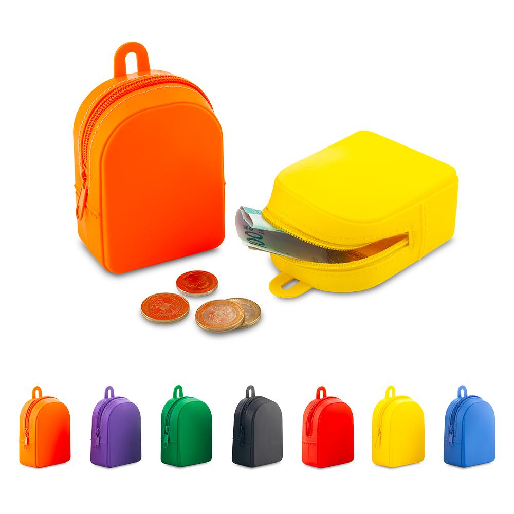 Monedero en silicona backpack Azul front
