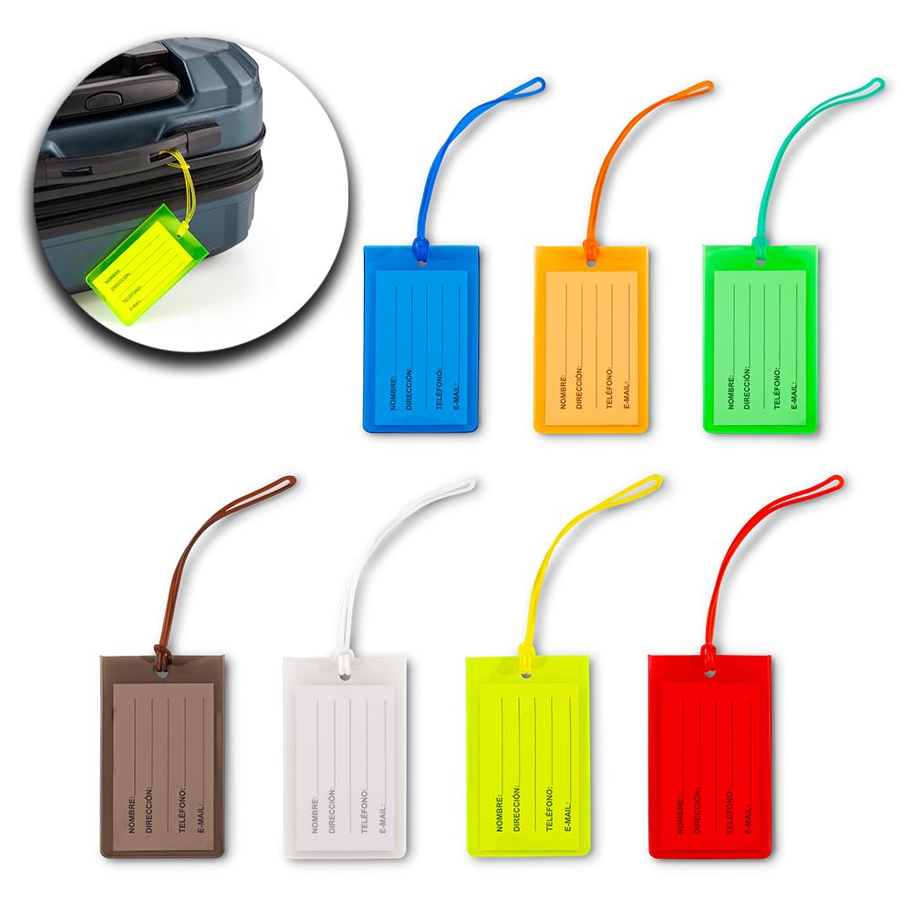 Identificador de maletas en pvc Naranja front