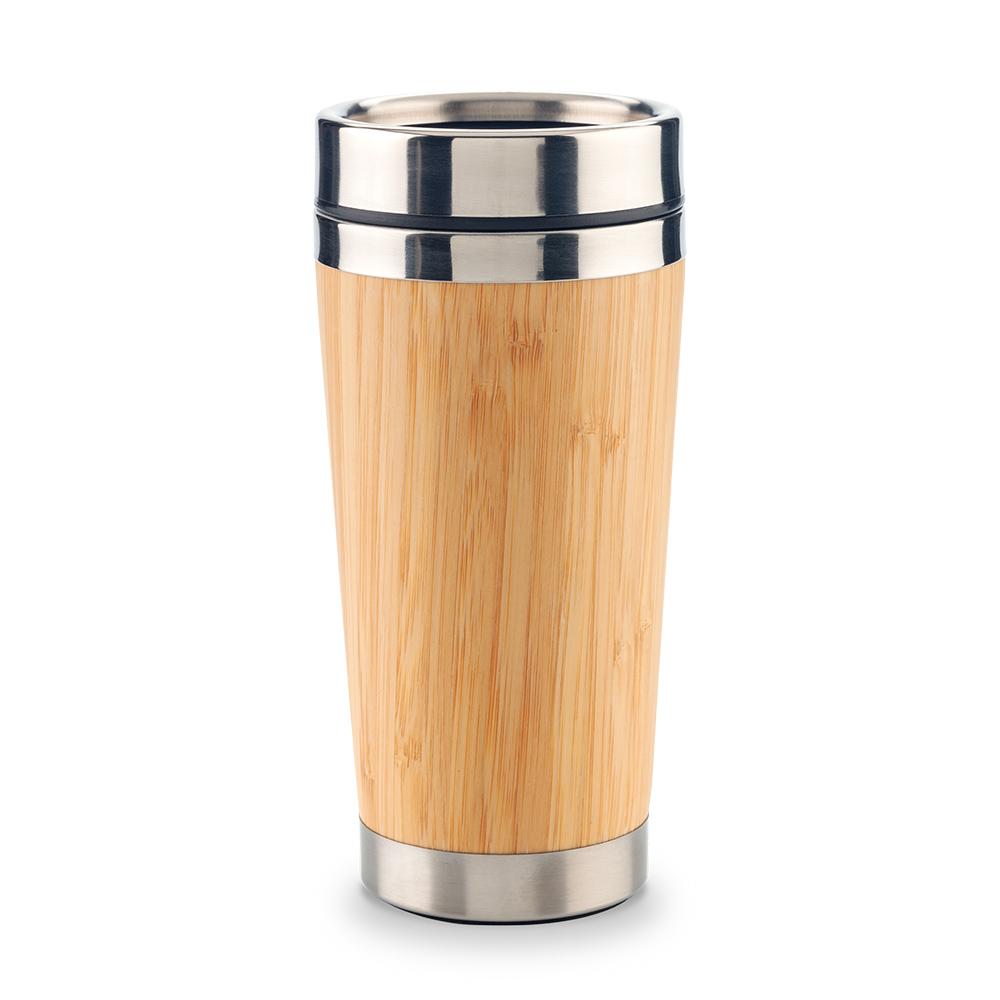 Mug metalico con bamboo 500ml Silver-Bamboo miniatura 4